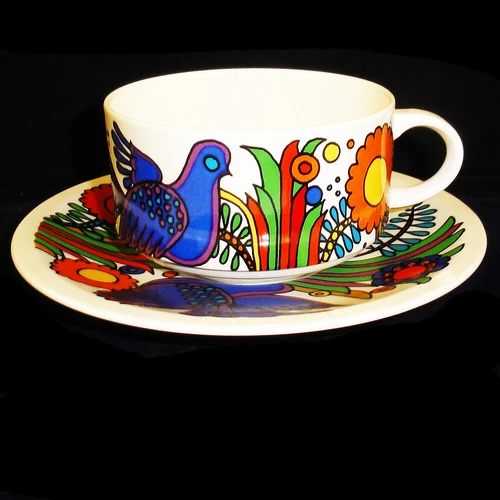ACAPULCO BY Villeroy & Boch Tea Cup & Saucer NEW NEVER USED made in Luxembourg