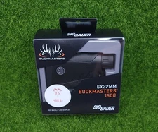 Sig Sauer BuckMasters 1500 Laser Rangefinder 6x22 IPX4 Red LED Display SOK15601