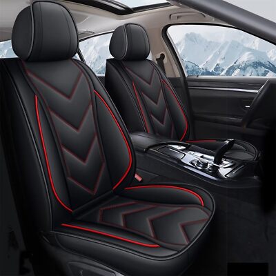 Car Front & Rear 5 Seat Covers PU Leather Cushion For Buick Encore GX 2020-2024