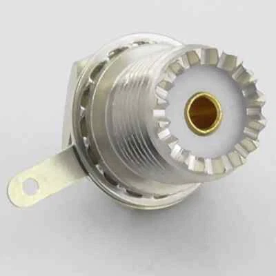 WEBSELL 2 x SO239 UHF Female Chassis Socket, Panel Mount Bulkhead Round Hole, PL259 UK