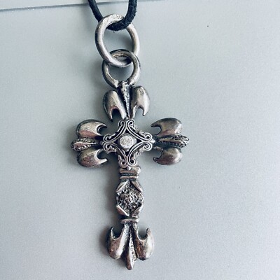 ネックレス KING BABY Gothic Cross Pendant KING BABY STUDIO Huge Sterling Silver Gothic Cross Pendant