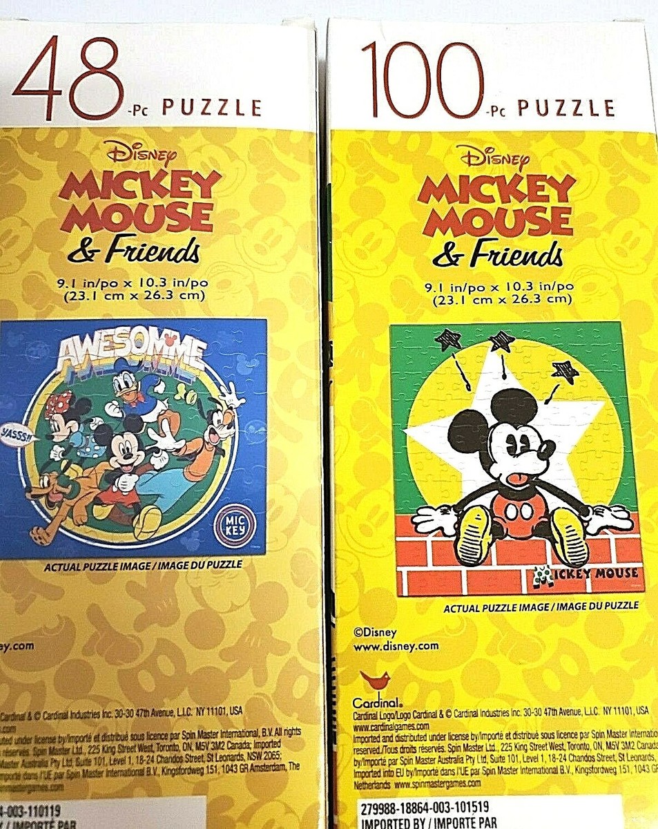 Mickey and Twenty Companions ジグソーパズル 未開封 2 DISNEY MICKEY MOUSE & FRIENDS PUZZLE BUNDLE 48 & 100 PIECES EACH