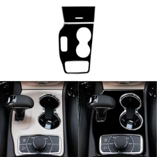 2Pcs Piano Black Console Gear Shift Panel Cover For Jeep Grand Cherokee 2014-15