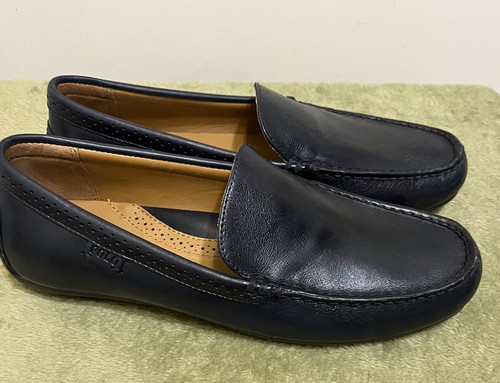 Polo Ralph Lauren Redden Herren Leder Halbschuhe in blau 803691259004 Größe 9,5