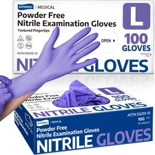 100ct Medical Soft Max Nitrile Gloves Latex-Free Powder-Free Chemo Safe
