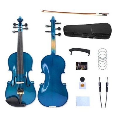 5 String Electric Acoustic Violin 4/4   Spruce Top & Maple Back, Ebony Fittings