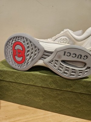 GUCCI Run GG White/Beige Leather Low Top Sneakers UK Size 6.5 GUCCI Run GG White/Beige Leather Low Top Sneakers UK Size  main image 4