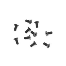TEKNO RC LLC M2.5x6mm Flat Head Screws- Black 10pcs TKR1301 Electric Car/Truck