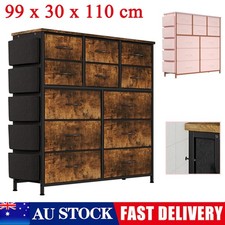 Chest of 12 Drawers Tall Dresser Tallboy Console Table Bedroom Storage Closet AU