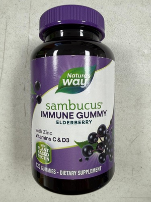 #ad Natures Way Sambucus Elderberry Gummies Immune Support 120 Count New Exp 4 30 $14.99