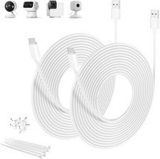 2 Pack 20FT USB-A to USB-C Power Cord for Blink Mini 2 Security Cameras