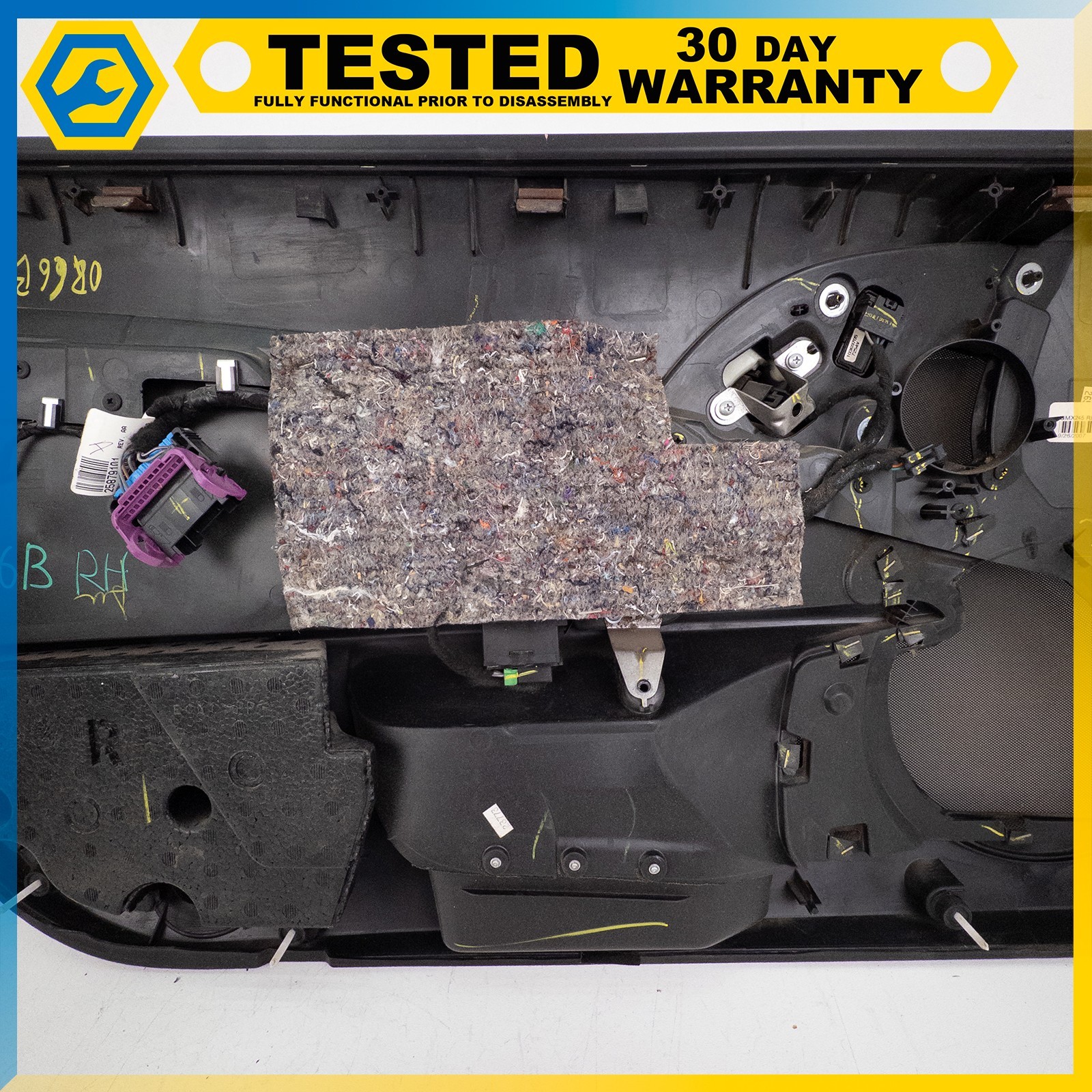05-13 CHEVROLET CORVETTE C6 FRONT RIGHT SIDE INTERIOR DOOR PANEL BLACK OEM