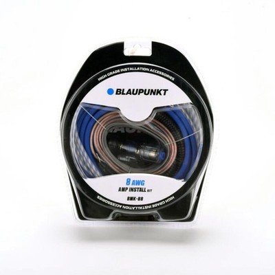 Blaupunkt BMK88 8-Gauge Amplifier Kit with CCA Cables for Car Audio System BMK88