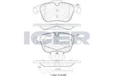 Bremsbeläge für Peugeot 407 SW Coupe 508 I Citroen C5 II III Break ab 04->