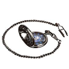 1 PC Vintage Steampunk Mens Pocket Watch Skeleton Luxury Pocket Watch with Chain