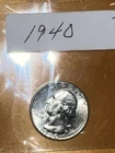 1940 Washington 25C Silver Quarter / UNC