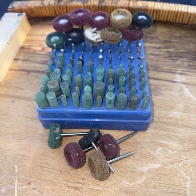 Lot Of  Mounted Wheels Grinding Ceramic Stones Dremel Various LQQK