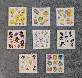 Lot 8 VTG 90s Looney Tunes Sandylion Sticker Modules Bugs Sylvester Tweety Taz