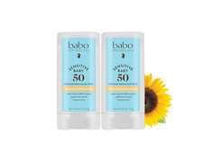 BABO Botanicals Sensitive Baby Mineral Sunscreen Stick SPF 50-70 Organic Ingred