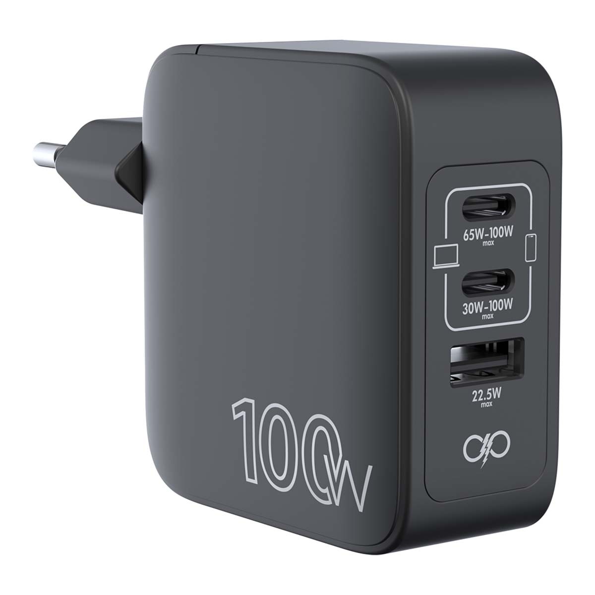Chargeur rapide 100W USB-A et double USB-C pour alimenter trois appareils ensemble