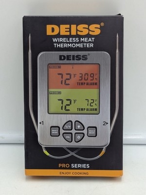 Deiss Pro Series Wireless Meat Thermometer Dual Probe Bluetooth BBQ Grill Smoker