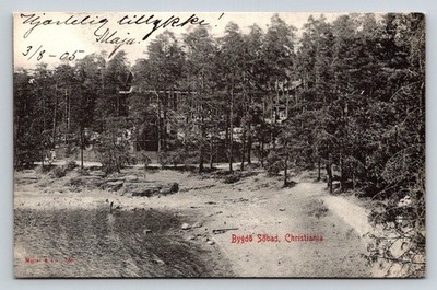 1905 Bygdøy Søbad Christiania Norway Postcard Mittet & Co. Scenic View Vintage
