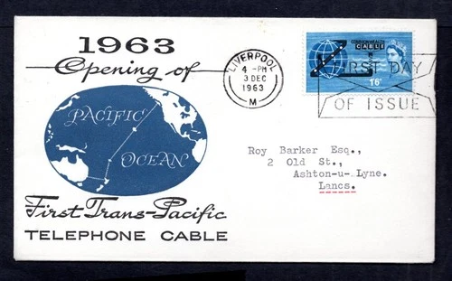 GB - 1963 Commonwealth Cable Compac Phosphor First Day Cover