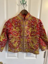 Chinese Traditional Wedding Dress Dragon And Phoenix Embroider UK 10