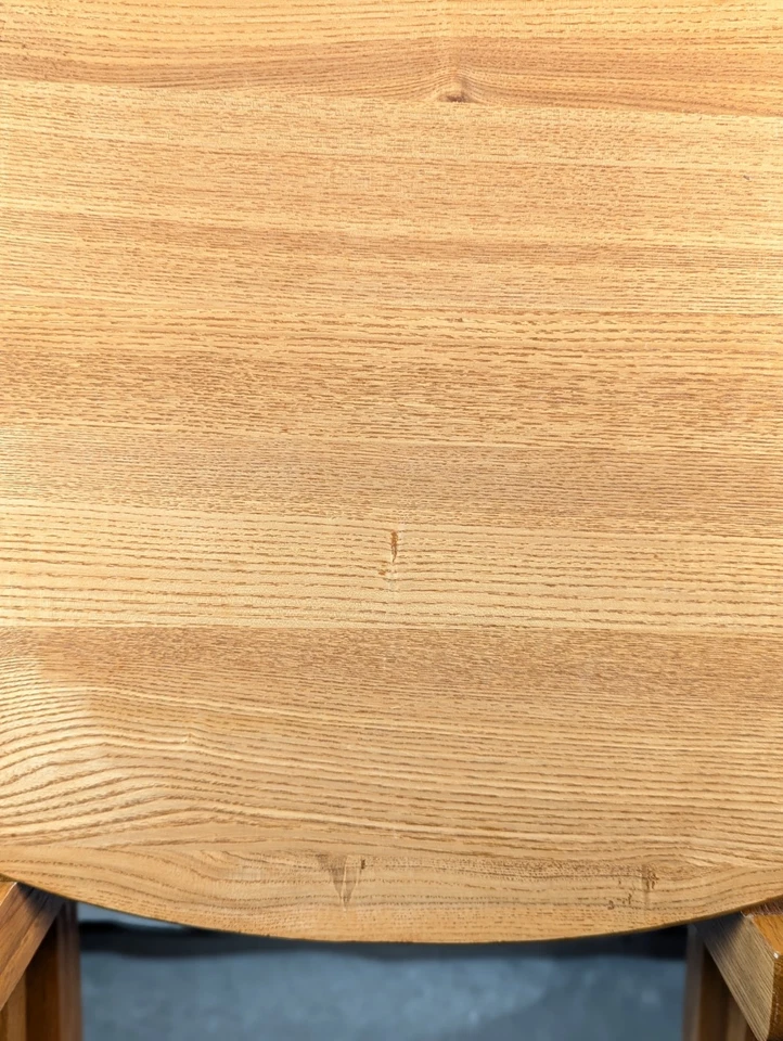 Juego de (3) bandejas de TV plegables de madera maciza de roble ovalado de colección con estante/soporte marrón dorado Foto 2 de 4