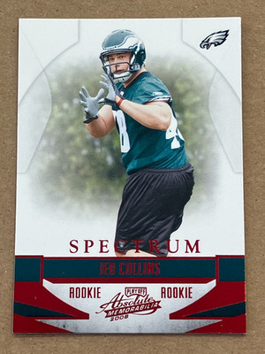 Jed Collins 2008 Playoff Absolute Memorabilia Spectrum Red RC #191 Eagles