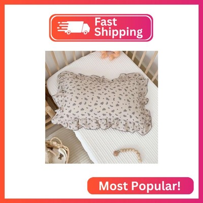 BuLuTu Blue Orchid Flower with Dots Design Kids Pillow Case Standard Size, 20''x2
