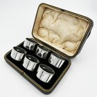 Set 6 Numbered Oval Napkin Rings Sterling Silver George V 1912 Allen & Darwin