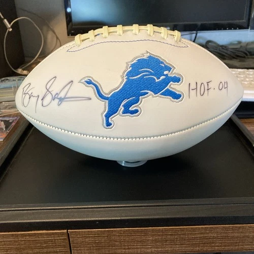 Barry Sanders Signed autographed Detroit Lions Full Size Football Fanatics COA