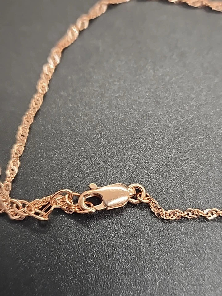 Colgante Vanna K Champagne y Circonita cúbica blanca enchapado en oro rosa de 18 k .925 con cadena de 18" JTV Foto 3 de 4