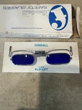 Vintage Fend-All Silver Frame Glasses Klip-Lift Safety Glasses