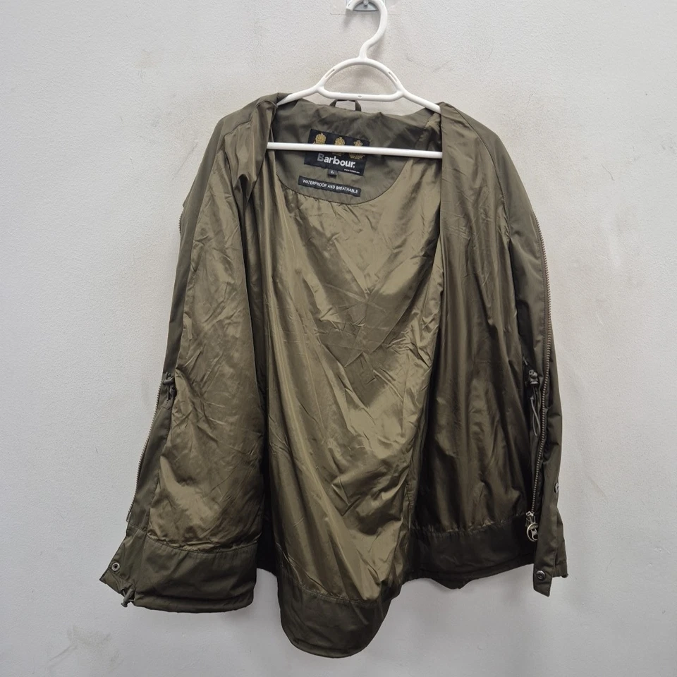 Barbour Kagoule Waterproof Breathable Lightweight Hooded Khaki Rain Jacket Large - Image 2 of 4