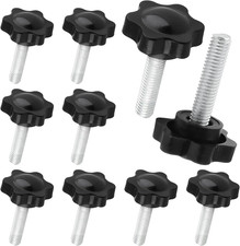 10 Pcs M6 X 25Mm Thumb Screw Threaded Knurled Replacement Star Hand Knob Clampin