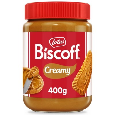 Süßer Brotaufstrich cremiger Karamellkeks Spread, vegan, nussfrei, PET Glas 400g