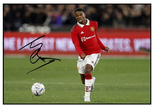 12054. Tyrell Malacia Signed Pictures A4 Prints Man United Feyenoord PSV Holland