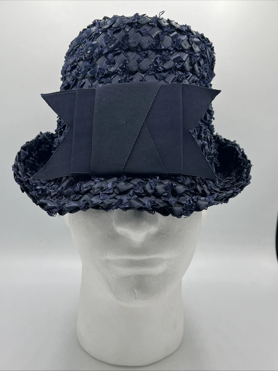 Blue Straw Vintage Hats for Women | eBay display picture 3