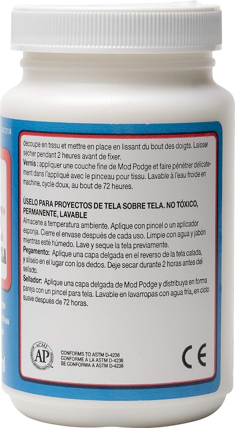 Versatile 8 oz Craft Glue - Non-Toxic & Perfect for Fabric Decoupage Projects