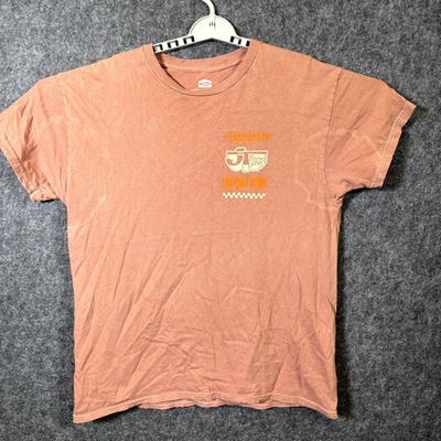 #ad Vintage JT Racing USA Honda T Shirt Mens L Peach Graphic Short Sleeve Streetwear $22.99