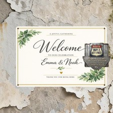 Personalized Wedding Welcome Sign Ceremony Reception Ceremony Metal Decor