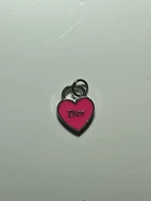 DIOR ZIP PULL charm 14x17MM CREAM, SILVER  tone, LOT  1