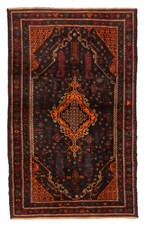 Vintage Hand-Knotted Area Rug 3'8" x 6'0" Traditional Oriental Wool Carpet