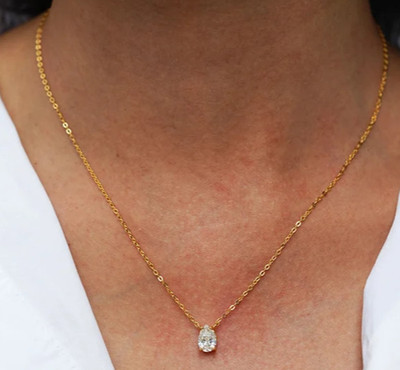 Laborgefertigter Diamant-Testpass 1,5 kt Birnenschliff VVS1/D/Top 18 K Gold
