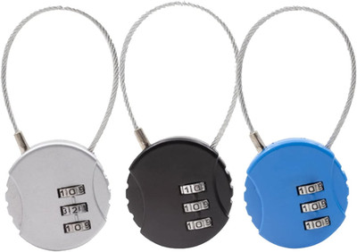 3 PCS 3-Digit Combination Lock Gym Locker Lock Waterproof Outdoor Mini Wire Rope