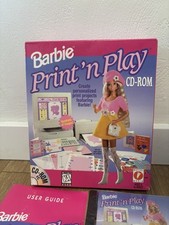 Barbie Print 'n Play - PC - Video Game - Brand New Sealed, Big Box