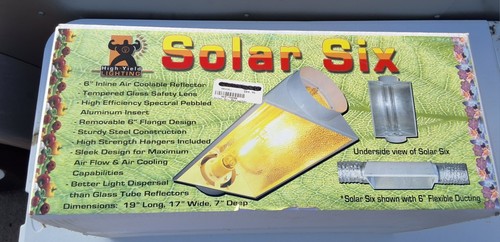 6" Solar Six - Air Cooled Reflector Hydroponics Grow Light Reflector Hoods