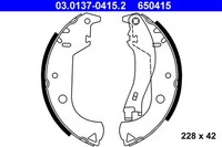 ATE Bremsbackensatz 03.0137-0415.2 FüR Doblo Fiat Strada GroßRaumlimousine Pick